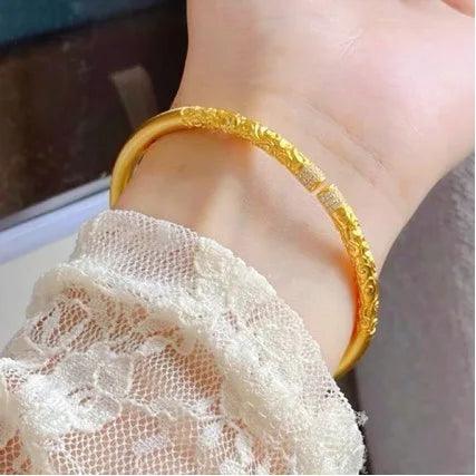 Pulseira Feminina de Ouro 24k Auspiciosa