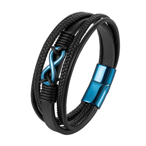 Pulseira de Couro Luxuosa Masculina